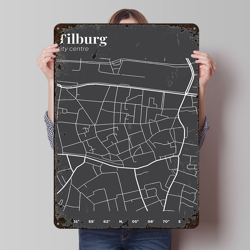 Custom Map Poster - Affiche imprimée de la carte du
