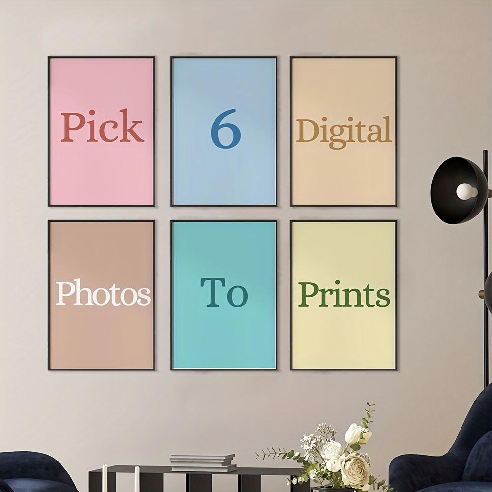 Pet Portrait Custom - Lot de 6 impressions sur toile