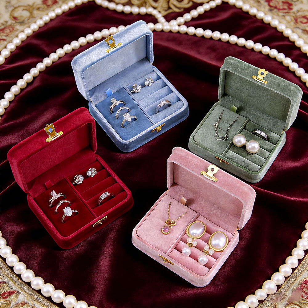Personalized Name Box - Boîte à bijoux en velours personnalisée,