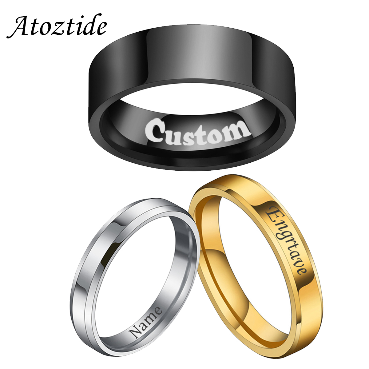 Atoztide 4/6/8mm personnalisé  - Initial Ring Custom avis et prix