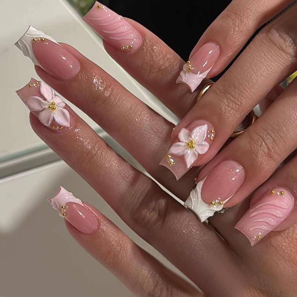 24 pièces par boîte. Ongles pr - Pressed Flower Art avis et prix